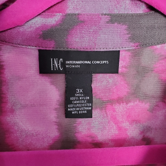 Sheer blouse with camisole and crystal buttons - Picture 6 of 7